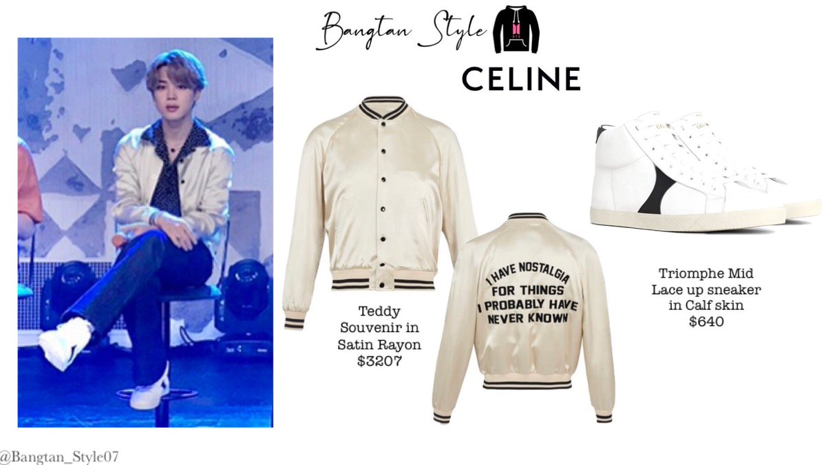 CELINE, a brand owned by Louis Vuitton Moët Hennessy (LVMH) shared a photo  of BTS Jimin wearing their brand.