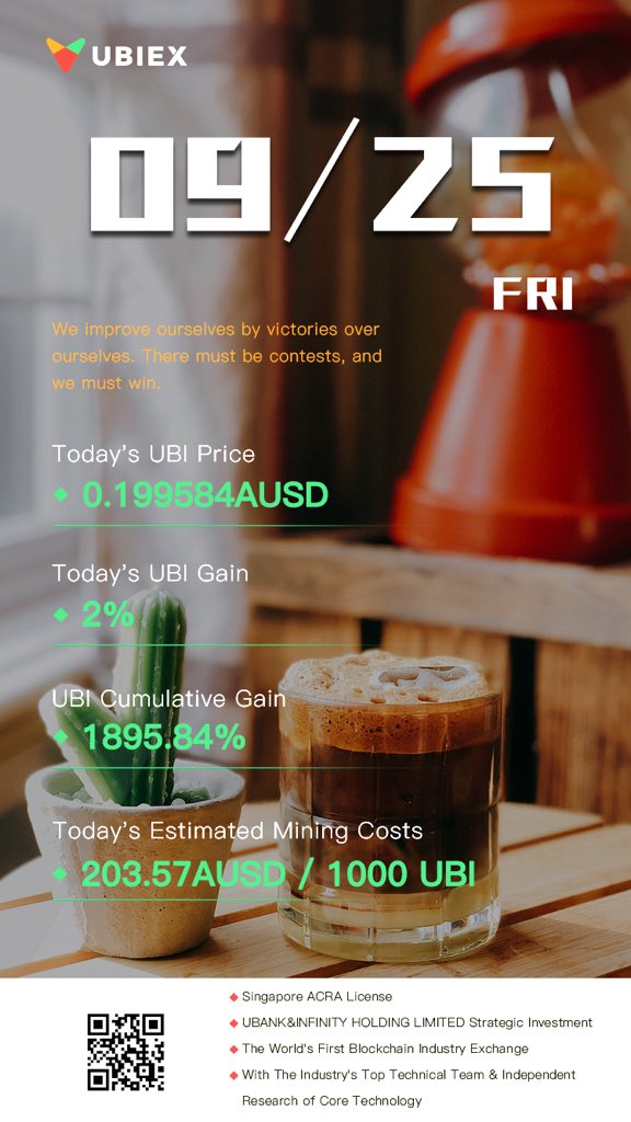 UBI_EX's tweet image. 2% daily gain!