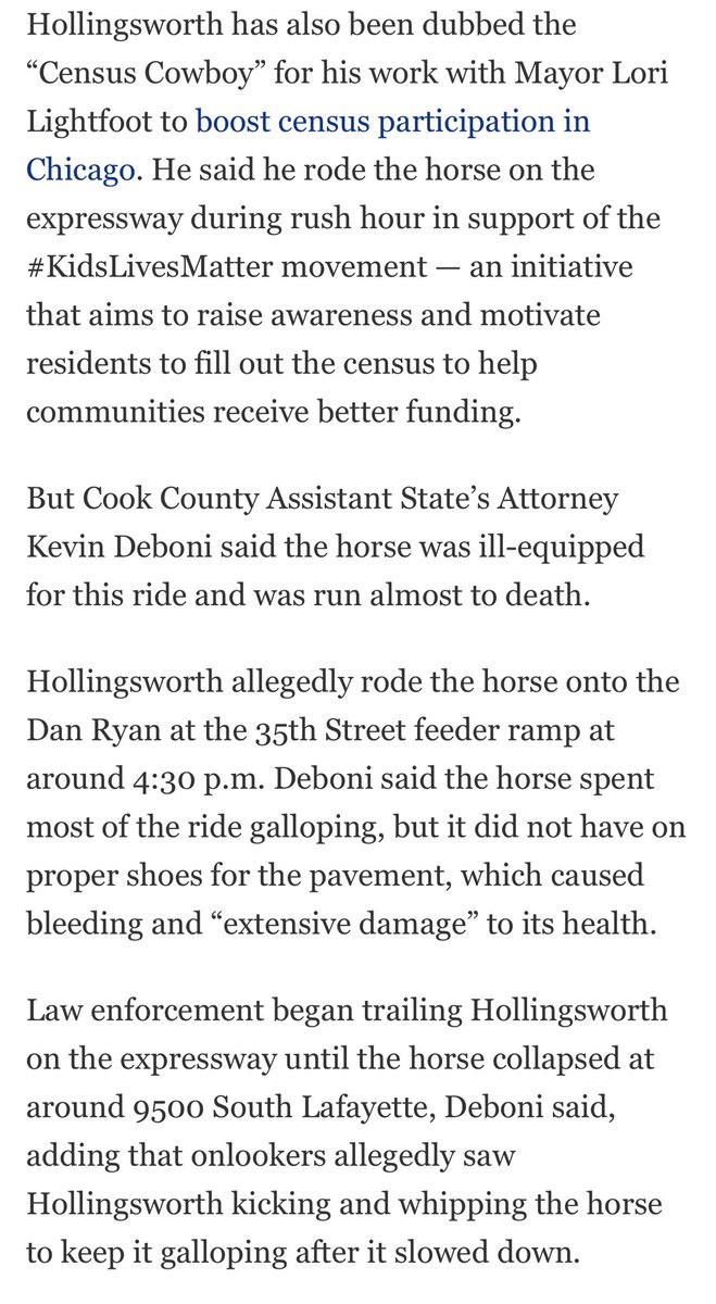 The census cowboy whipped the horse repeatedly when it was in pain and tried to slow down. https://t.co/qkA1c6j8Nt