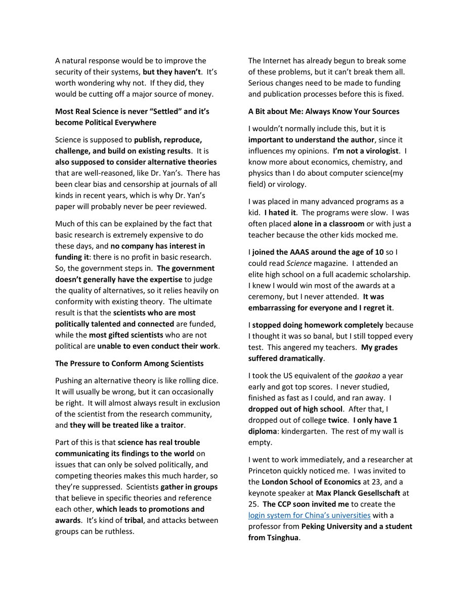 GlenwoodNate's tweet photo. I've finished my plain language summary of Dr. Yan's paper.  Some of the words are still very technical, but you can look them up.  The points and sentences should be easier to understand.

I did this analysis without reading others' analyses to ensure it's independent. https://t.co/KtLytfPTjX