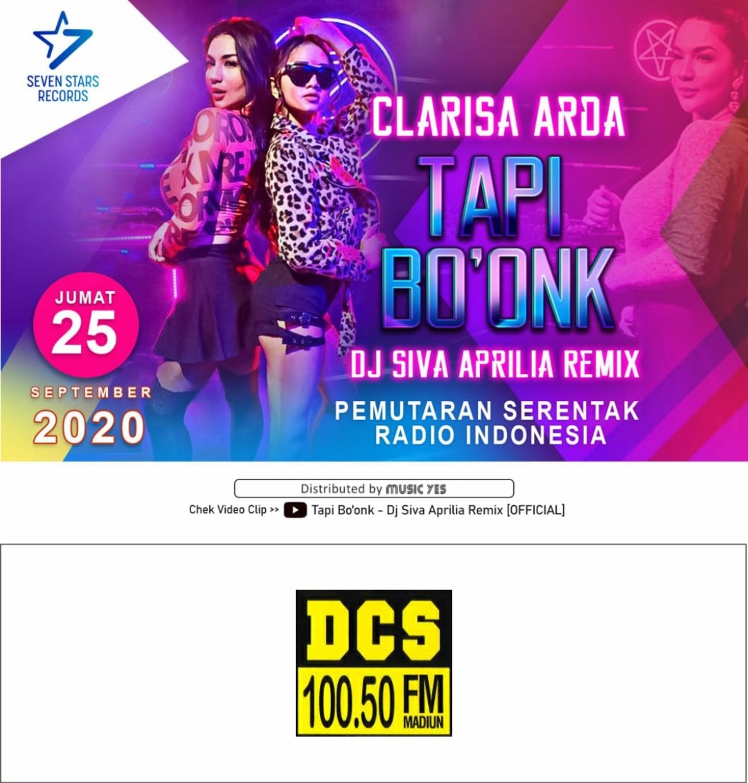 radiodcs's tweet image. #simak Pemutaran Perdananya @GoyangDCS @sstrec #PemutaranSerentak #TapiBoonk #Djremix