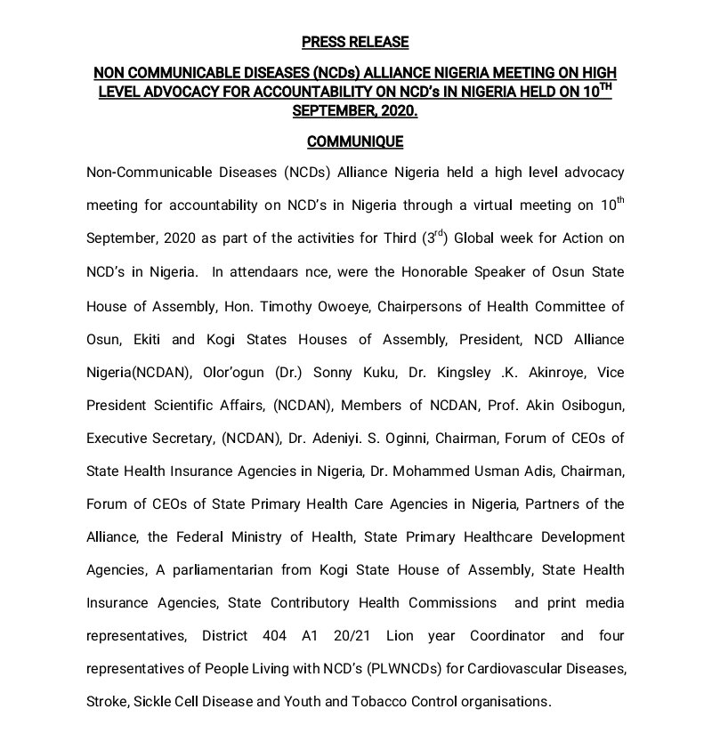 NCD Alliance Nigeria tweet media