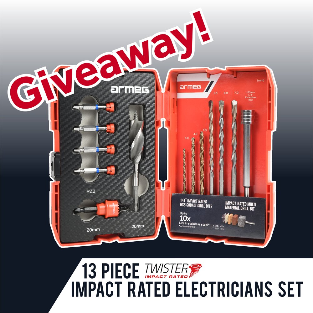 Competition time!
⁠
⁠Fancy your chances in our #FreebieFriday #Giveaway? All you have to do is RT &amp; Follow this post to be in with a chance to #win 1 of our 13 Pce Impact Rated Electricians Sets.⁠
⁠
The lucky winner will be announced Monday 28th Sept. ⁠

⁠Good luck!