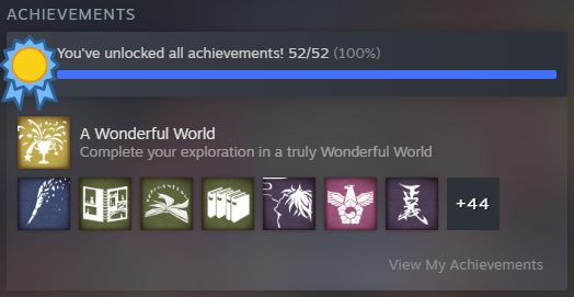 pyrrhusnikos's tweet photo. 100%'d WILL: A Wonderful World by @wmy_studio earlier today, and I'm still thinking about those character stories. Loved the way that their timelines slowly intertwine the more you become familiar with them. Just wish the music was more accessible so I can listen to it more. https://t.co/2ITphhN6rF