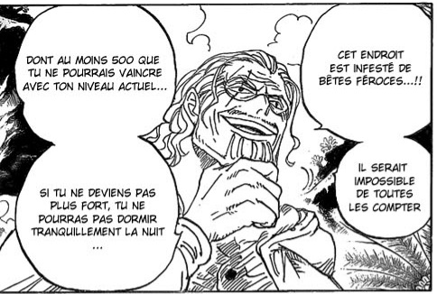 La 1ere utilisation on peut appeler ça Haki de la perception.Il permet de repérer précisément la localisation de gens et leurs nombres et même de voir leurs aura. Et elle permet aussi à un certain niveau de jaugé egallement les gens.