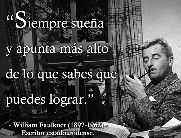 slogespanol's tweet photo. «No te molestes en ser mejor que tus contemporáneos o tus predecesores, intenta ser mejor que tú mismo» (William Faulkner, quien nació hace hoy 123 años). #BuenosDías #FelizViernes #FelizFinDeSemana https://t.co/8uTDs2ebRw