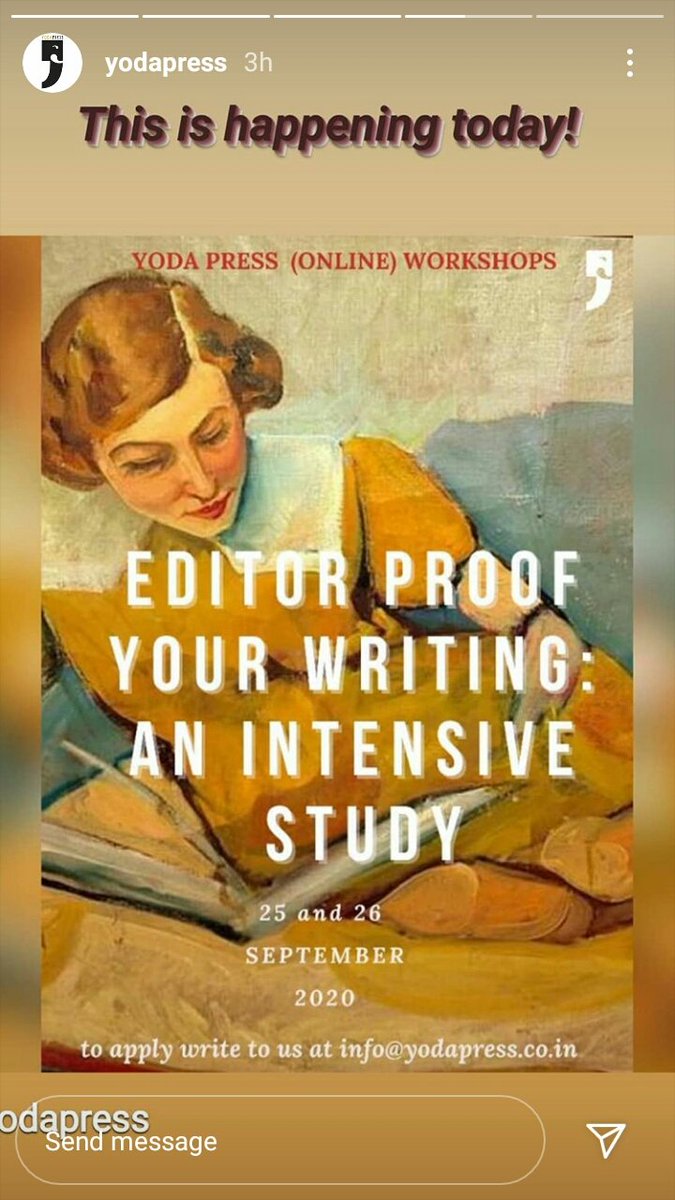 arpitayodapress's tweet photo. Running this today with 10 terrific writers joining us from Delhi, Mumbai, Jaipur, Chennai, Jakarta and other places! Loving every minute.
#YodaPressWorkshops #EditorproofYourWriting #editingworkshop #writersworkshop https://t.co/K3w1ZNEGvU