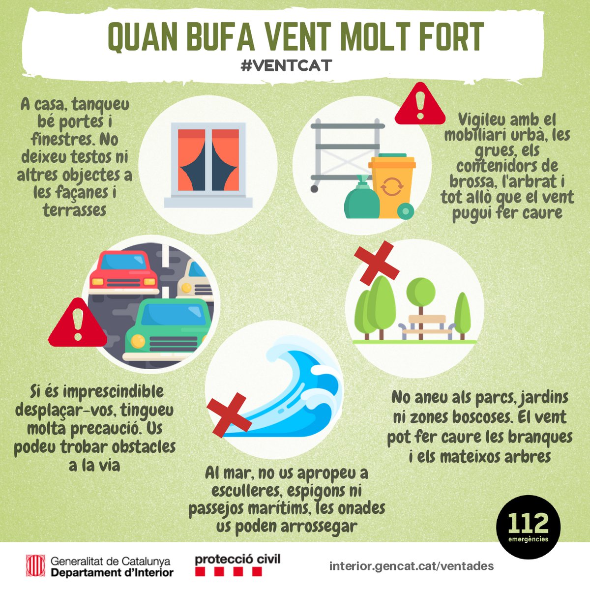 ajsantfeliu's tweet photo. 🙏 .@emergenciescat recomana fer seguiment de la situació meteorològica, i extremar la precaució en la mobilitat i en les activitats a l'aire lliure. Demana també que se segueixin els #consells d'autoprotecció que us compartim #santfeliu #vencat #alertavent https://t.co/wG2XRb0bKf