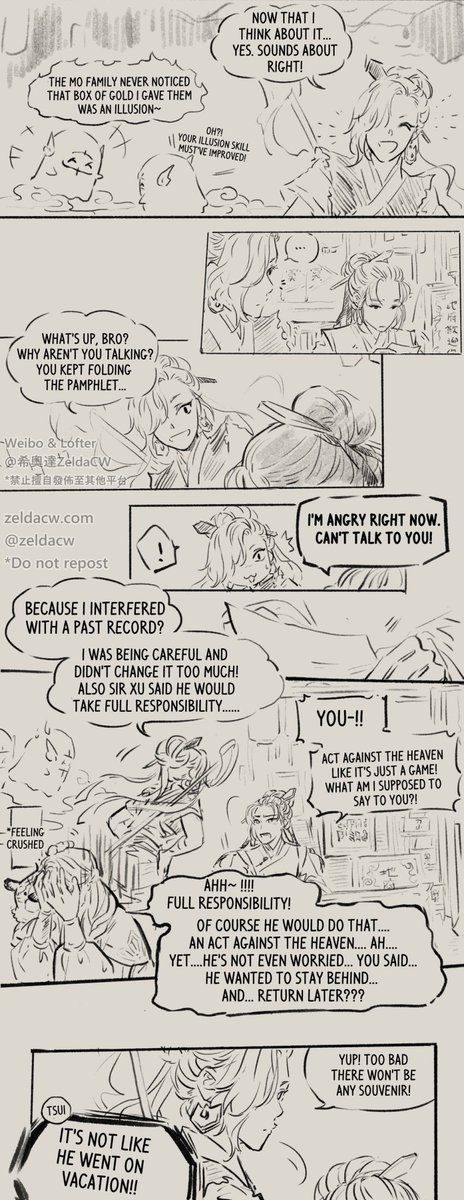 ?Mo Xuanyu Underworld story comic update
*to be continued.
*see the thread or check my twitter moment 'For Mo XuanYu' for previous parts of the story✨