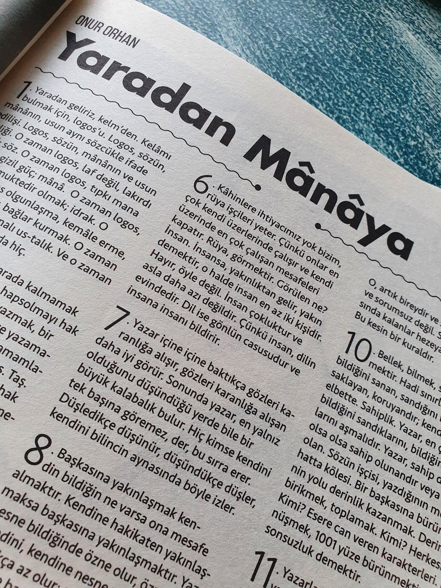 "Yaratıcılığa dair" @edebiatolye
@_onurorhan
#sanat #edebiyat #yazar #öykü #roman #cuma #dergi #siir https://t.co/06APBqDjl9