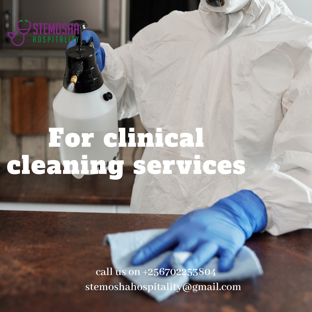 stemosha's tweet photo. Clinical cleaning service is mostly aimed at hospitals and clinics that need a deep clean to ensure the environment is hygienic. This is especially important in places such as hospital wards that have a high risk of infection.

You can call us on +256702253804 https://t.co/o0YOJwmyyh
