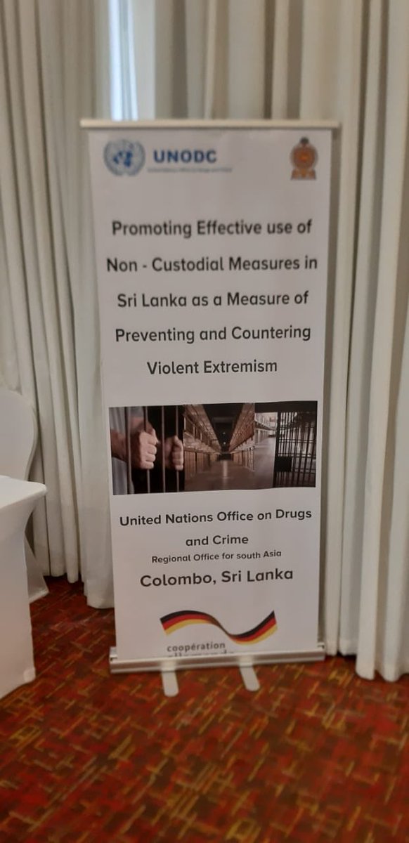 🌐Happening Now: UNODC 🇺🇳workshop on promoting non-custodial measures in Sri Lanka 🇱🇰to prevent and counter violent extremism in #prisons. Supported by Germany 🇩🇪, the initiative aims at enhancing capacity of officials from the Dept. of Community-Based Corrections! #MandelaRules