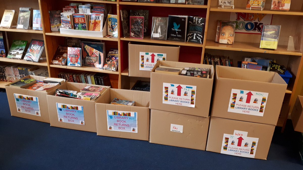 BlaiseHighLRC's tweet photo. More returned books in quarantine...tutor group competition is definitely on, they're coming back thick & fast.
#overdues #lockdownreading
#NewNormal2020 @GreenshawTrust @GryphonLRC https://t.co/AZP2Dx64QN