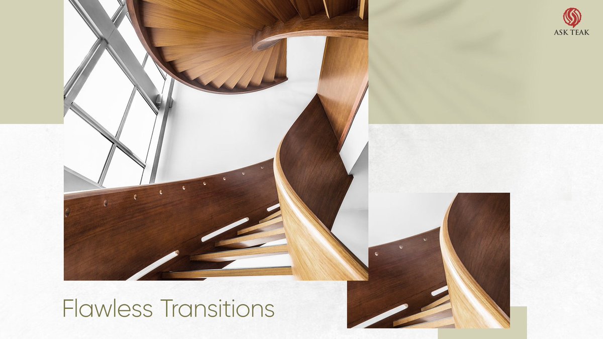 AskTeak's tweet image. Let yourself be cocooned in the luxury of our Burmese teakwood staircases with every step you take.

#transitionaldesign #transitionaldecor #transitionalspace #flooringinstallation