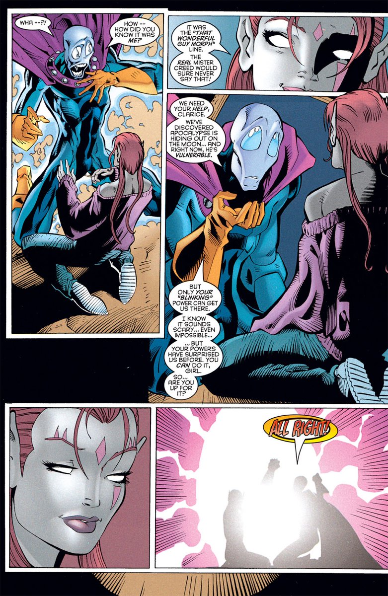 But let's go over the important thing it brought us, these two right here Blink and Morph, who would go on to be in Exiles, one of the best books from Marvel for a while and I will go over them because they present an interesting history.