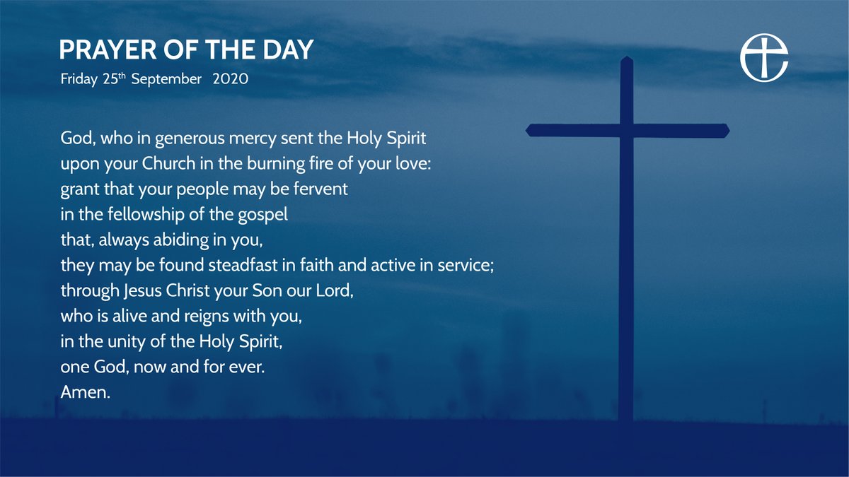 Let us pray.

For a plain text and audio version of today's prayer, visit cofe.io/TodaysPrayer.