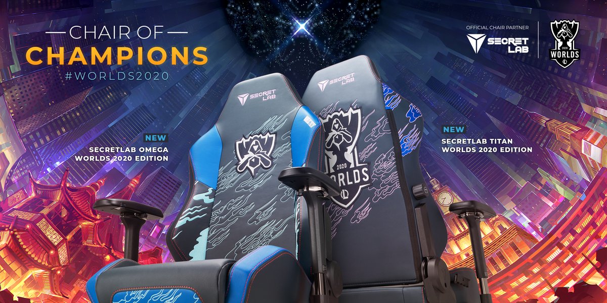 Secretlab (@secretlabchairs) on Twitter photo There can be no compromise at the highest level of <a href="/lolesports/">LoL Esports</a>. Secretlab is the official chair partner of the League of Legends World Championship for the second year running.
Enjoy the same sitting experience trusted by #Worlds2020: secretlab.co/lolesports There can be no compromise at the highest level of <a href="/lolesports/">LoL Esports</a>. Secretlab is the official chair partner of the League of Legends World Championship for the second year running.
Enjoy the same sitting experience trusted by #Worlds2020: secretlab.co/lolesports