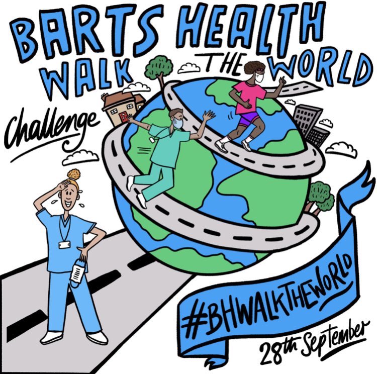 Professor Louise Hicks (@louisechicks1) on Twitter photo Calling all <a href="/NHSBartsHealth/">Barts Health</a> join in - add your steps each day starting 00:01 on 28:9:20 - midnight on 4:10:20 We need 20 million steps to collectively Walk the World. Make sure you add #BHWalktheWorld #TeamBartsHealth so we can count them - add a photo of your progress or places Calling all <a href="/NHSBartsHealth/">Barts Health</a> join in - add your steps each day starting 00:01 on 28:9:20 - midnight on 4:10:20 We need 20 million steps to collectively Walk the World. Make sure you add #BHWalktheWorld #TeamBartsHealth so we can count them - add a photo of your progress or places