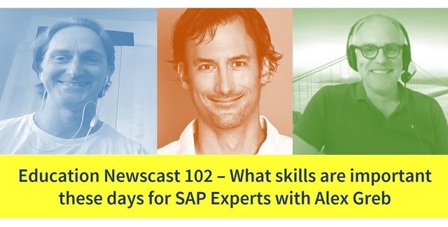 FranGenon's tweet photo. Check the latest Episode of the SAP Education Newscast. Alex Greb, S/4HANA Strategy Lead, reveals the skillset a #SAPExpert needs to have and talks about current skill gaps. #Podcast #SAPSkills https://t.co/3kfwdJQXWZ https://t.co/sxJH4N5nEL