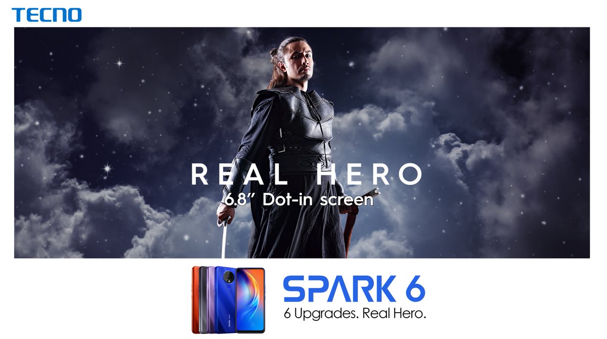 TecnoMobilePK's tweet photo. Craving for some incredible big-screen fun? Well, #Spark6 is the ultimate way out. 
Experience exceptional screen experience with its 6.8” Dot-In Screen and let the fun begin! https://t.co/s074spcRgu