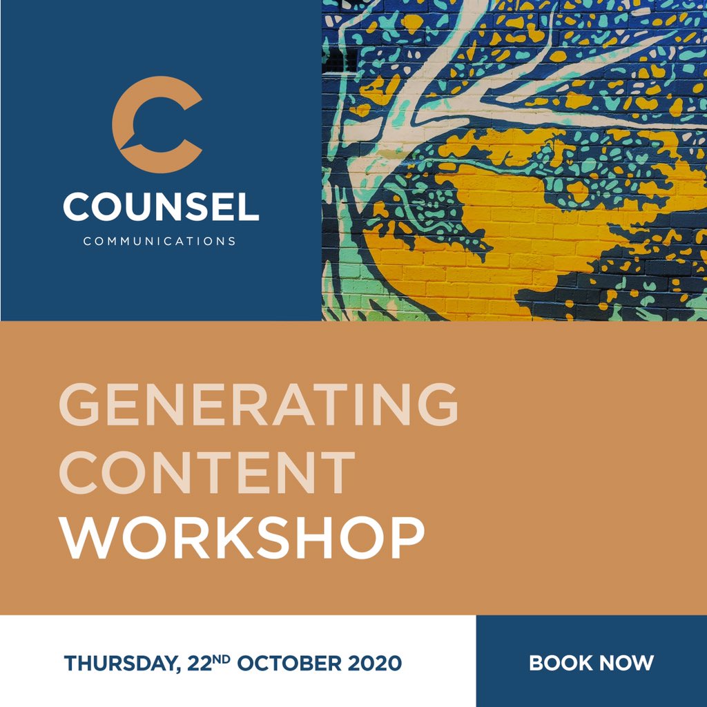 CounselComms's tweet photo. W O R K S H O P S • Need to top up or refresh your communications skills? We’re offering a series of #Communications Workshops that will enhance your expertise and bolster your ability to handle any #issue. Email simon@counselcomms.com.au for more info or to reserve your spot. https://t.co/HYvNrxjoM9