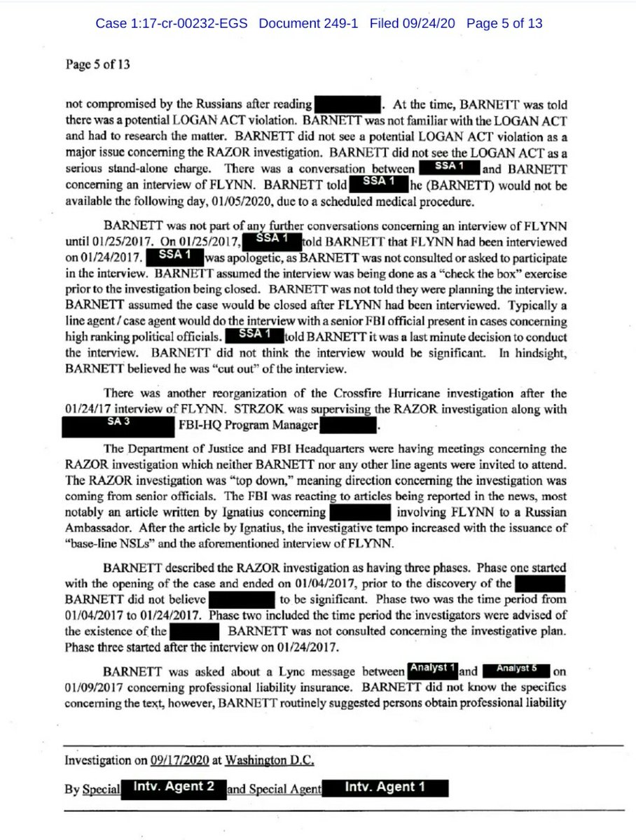 CONTD: Redacted Interview Of  @FBI Special Agent  #WilliamBarnett (5/13)