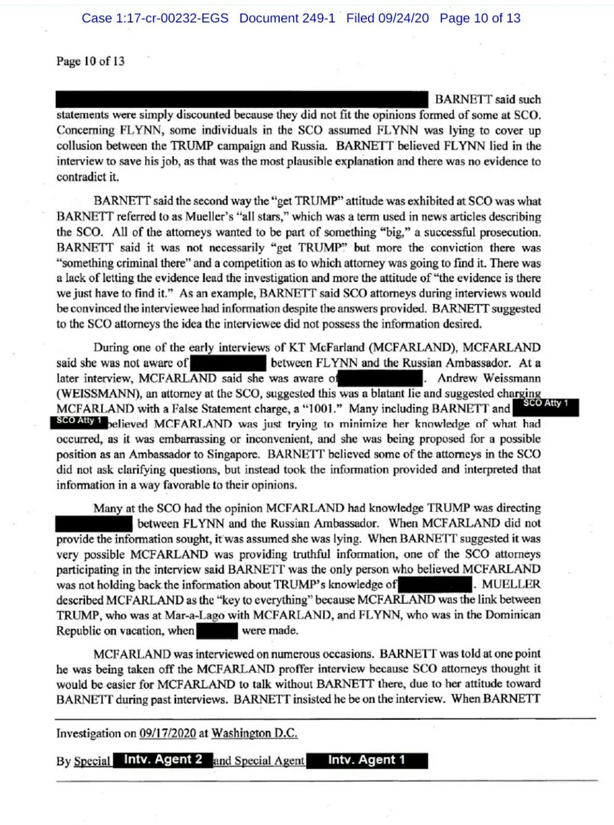 CONTD: Redacted Interview Of  @FBI Special Agent  #WilliamBarnett (10/13)
