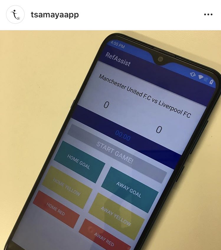 TsamayaApp's tweet photo. RefAssist App will assist officials to capture game events on a mobile phone. 

No Paperwork 📝 
No waiting on results ⏰ 

All free for LFAs in South Africa 🇿🇦 
This is a revolutionary idea 💡 https://t.co/asnYRkAlv0