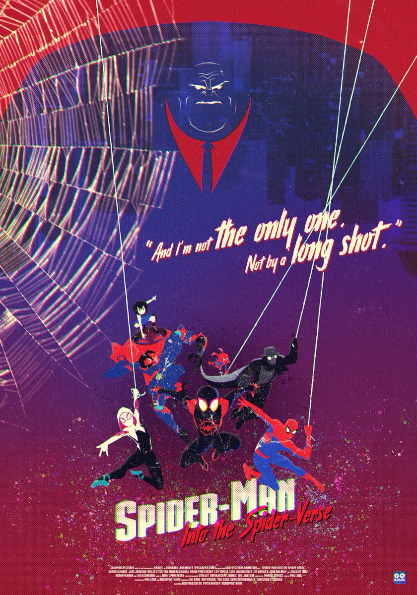 Gokaiju's tweet photo. #AlternativePoster of #SpiderManIntotheSpiderVerse directed by #BobPersichetti #PeterRamsey #RodneyRothman | Poster design by #Gokaiju https://t.co/tv3WTaNueV