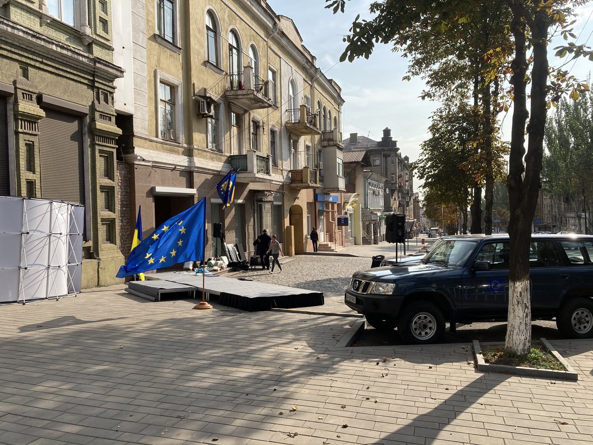 FWesslau's tweet photo. Preparations under way for the official opening of @EUAM_Ukraine Field Office in Mariupol later today! https://t.co/SaJmJzebyU