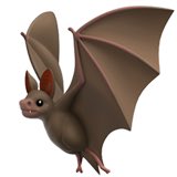 rating bat emojis bc i feel like it, starting w applethis is the one i’m used to so i’ve gotten fond of it. shape is interesting. i like his ugly lil nose but i wish it was pointier. most of the things i have a problem w (like his drumstick legs) cant be seen at emoji size. 7/10