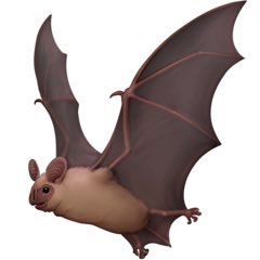 facebook. this looks like a bat and i know for the rest of this thread i’ve given the impression that i value realism over everything but they overshot it. what is the point of all this when it’s at emoji size. also apple did this pose better. 4/10 for overrendered potato bat