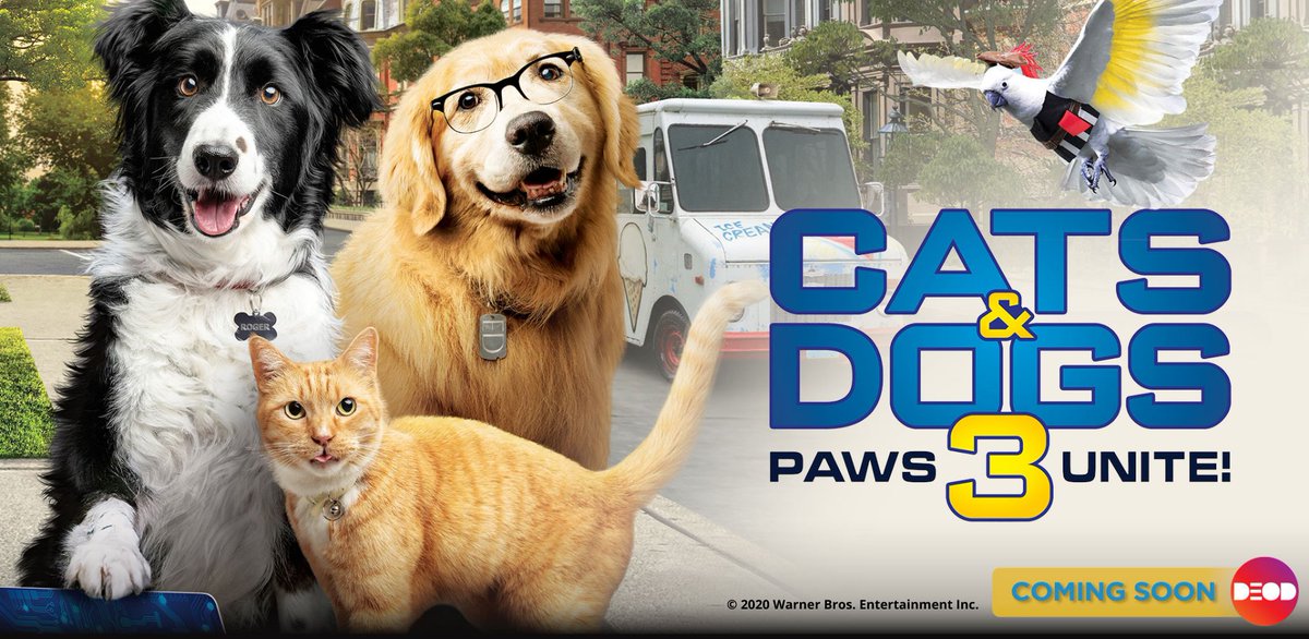 COMING SOON to deod.tv. It's cats vs dogs in an attempt to save the human race in the thrilling adventure of Cats and Dogs.  Mark your calendars for 29 September 2020.