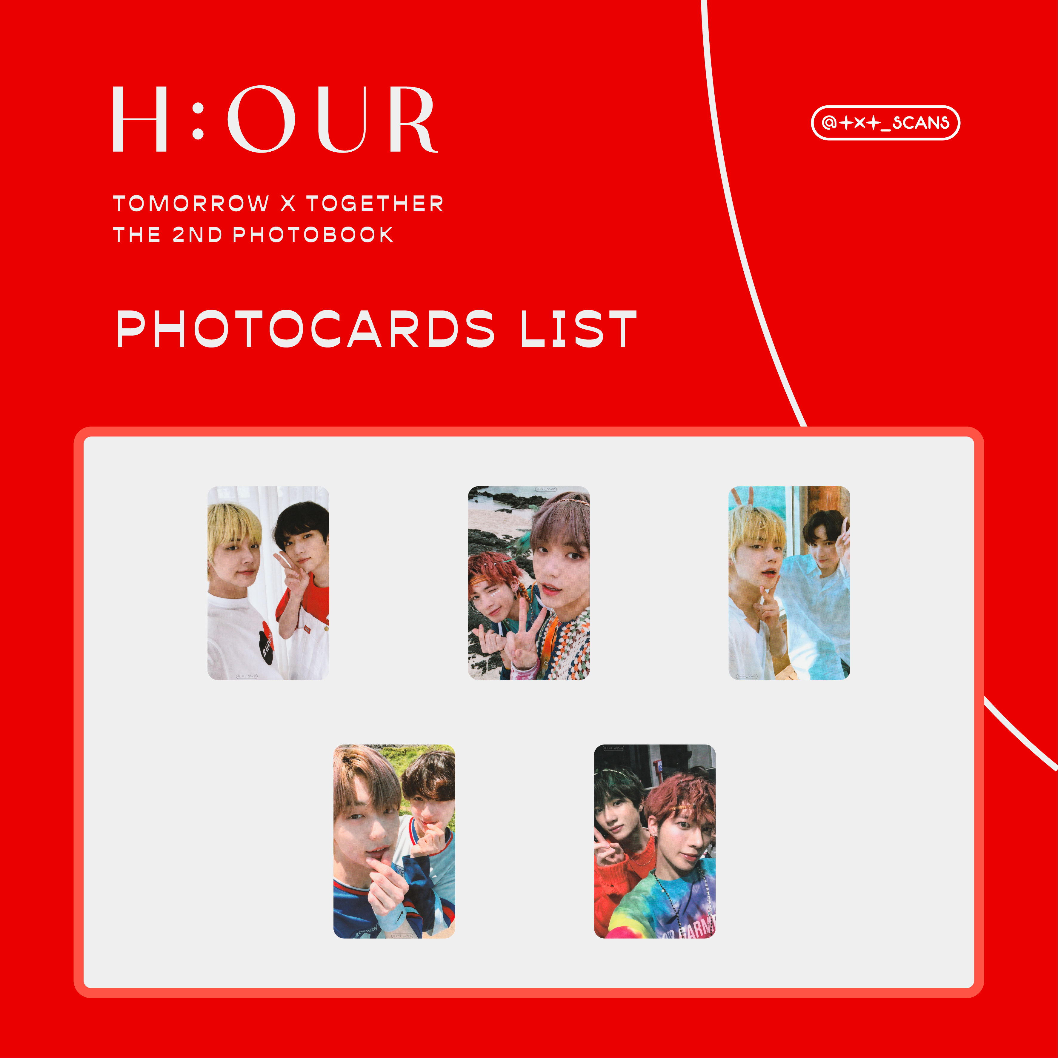 TXT 2nd photobook h:our フォトブック　ユニットトレカ