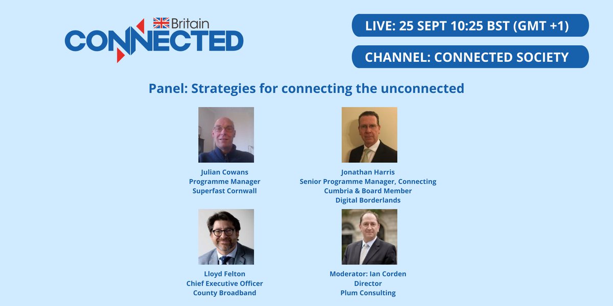 Don't miss our CEO Lloyd Felton, who will be live at the <a href="/ConnBritain/">Connected Britain</a> conference at 10.25 this morning, discussing strategies for connecting the unconnected. 

#ConnectedBritain #futureready