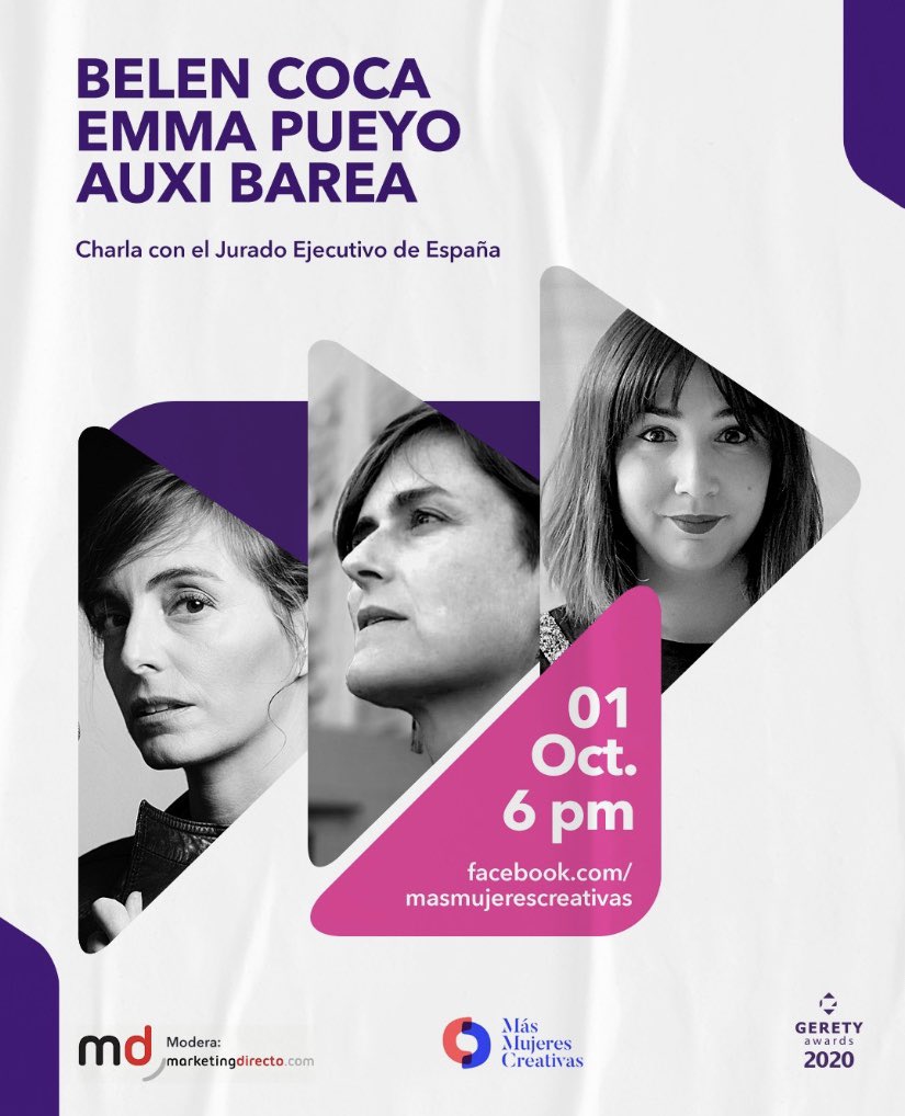 Don’t miss next weeks panel with some of this years jury from Spain as they discuss the Gerety 2020 shortlist.