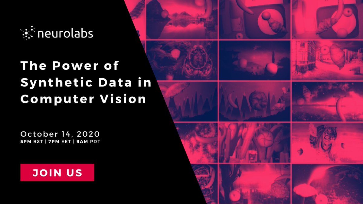 💡Why is synthetic data the key for better object detection models and large scale industry adoption of Computer Vision? 👁‍🗨

💬Sign up for a free webinar &amp; join the discussion ➡ow.ly/XhJL50BAT8v

#syntheticdata #computervision #neurolabs #deeplearning #machinelearning