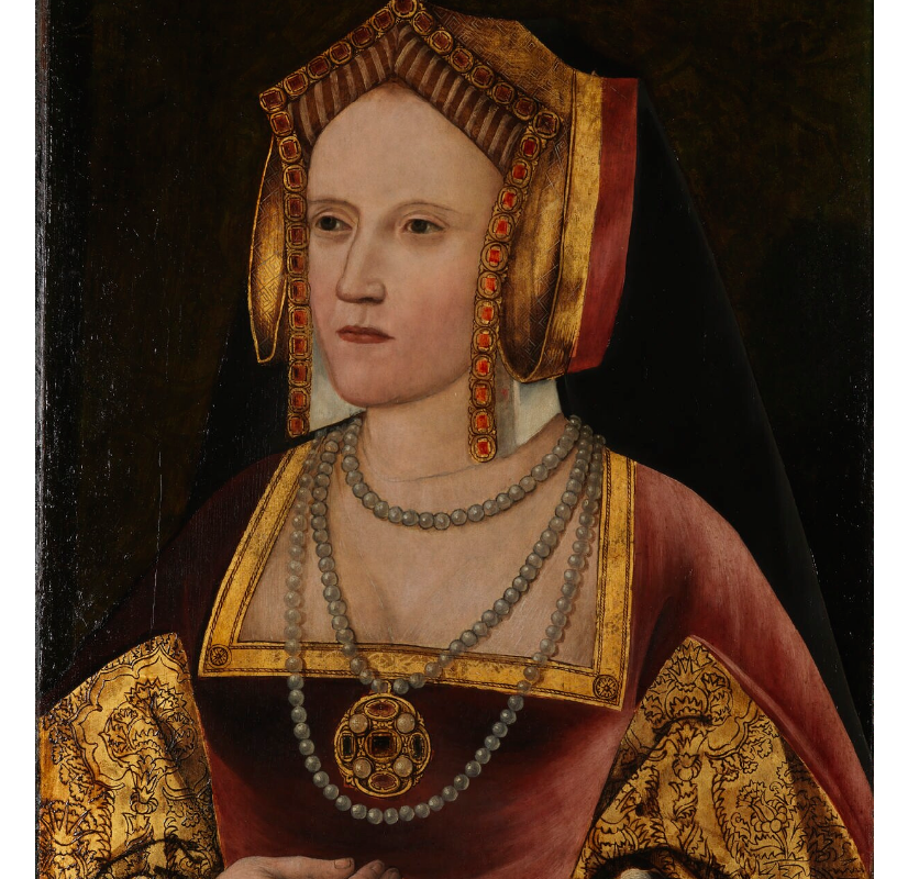 Not a WORD has been lost to comment on how the National Gallery collection has been curated and how this collection was assembled. Not even a footnote. We also learn those are "English" portraits. Like, you know this Katherine of Aragon 5/