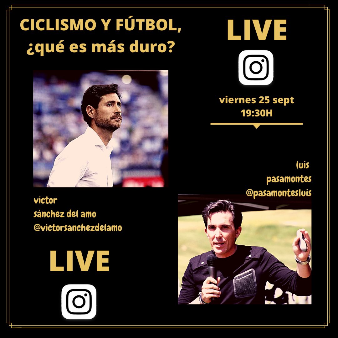 Hoy en Instagram directo de <a href="/Victor_SDA/">Víctor Sánchez Del Amo</a> y <a href="/pasamontesluis/">Luis Pasamontes</a> charlando sobre ciclismo y fútbol. 
Te animas?