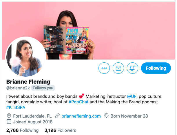 10/15 -  @brianne2k Pop Culture Queen The amount of stories I get from her PopChat every week is just crazy. Love her work 