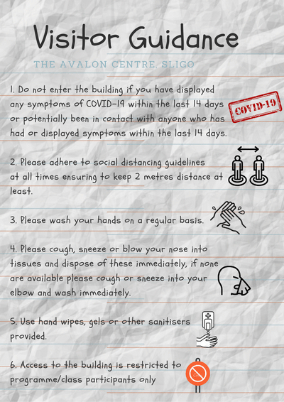 VISITOR GUIDANCE
As we begin to welcome back our groups to the centre, we are asking everyone to follow the Visitor Guidance below to support the safety and enjoyment of all users. We would like to thank everyone in advance for their cooperation!