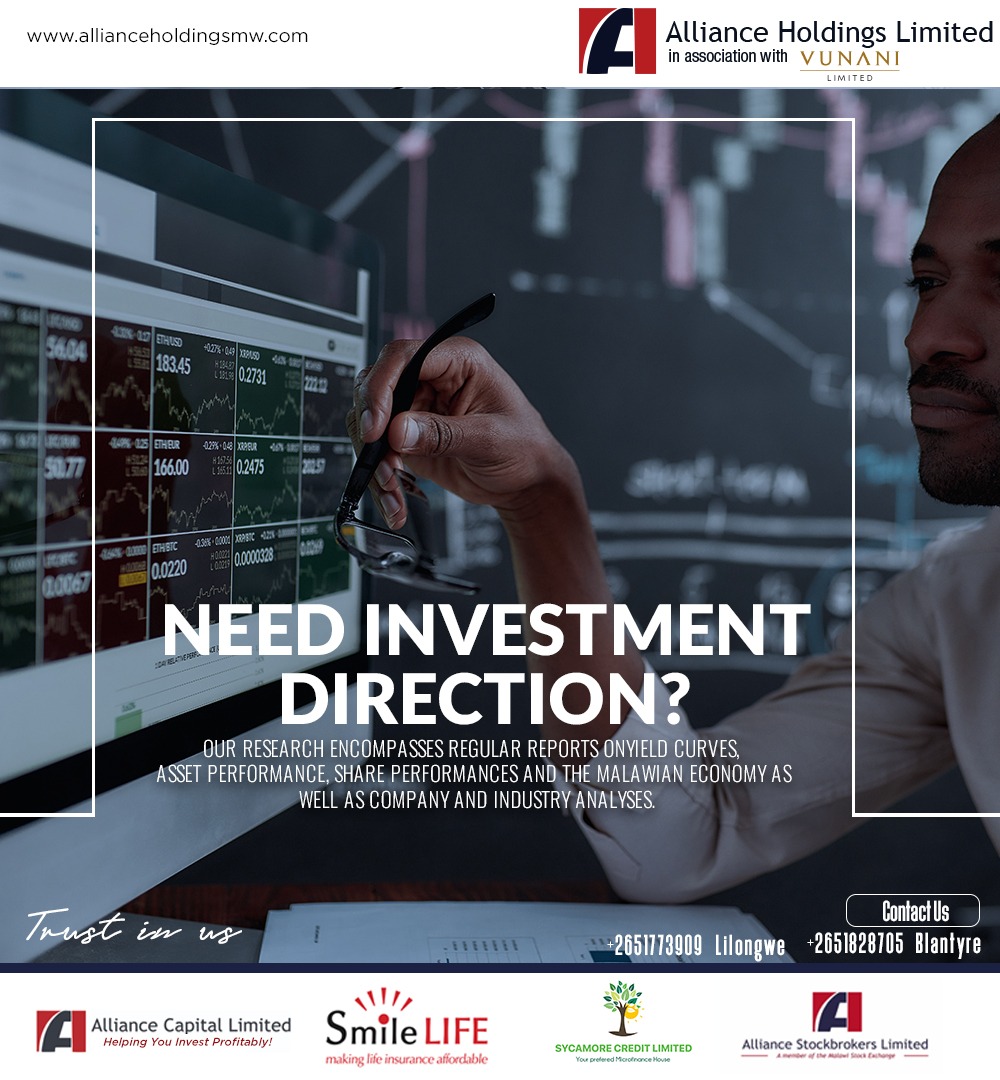 Collaborate with a dedicated advisor who will work with you and for you, providing clear recommendations designed to help you grow and protect your wealth.

#Advisor  #SignUp #AllianceHoldingLimited #Malawi