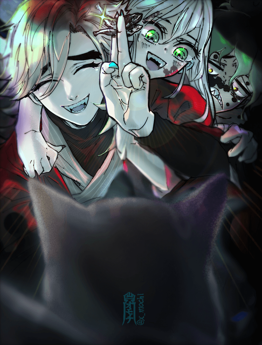 「#皆のろくどまが見たい
真夜中のニボシ配り部隊???✨ 」|👺山神のオモチ🌈のイラスト