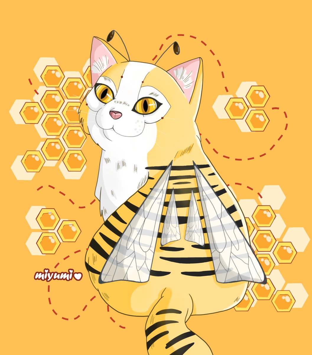 #animaldraw #cat #catdraw #bee #digitaldraw #DigitalArtist #drawing #ArtistOnTwitter