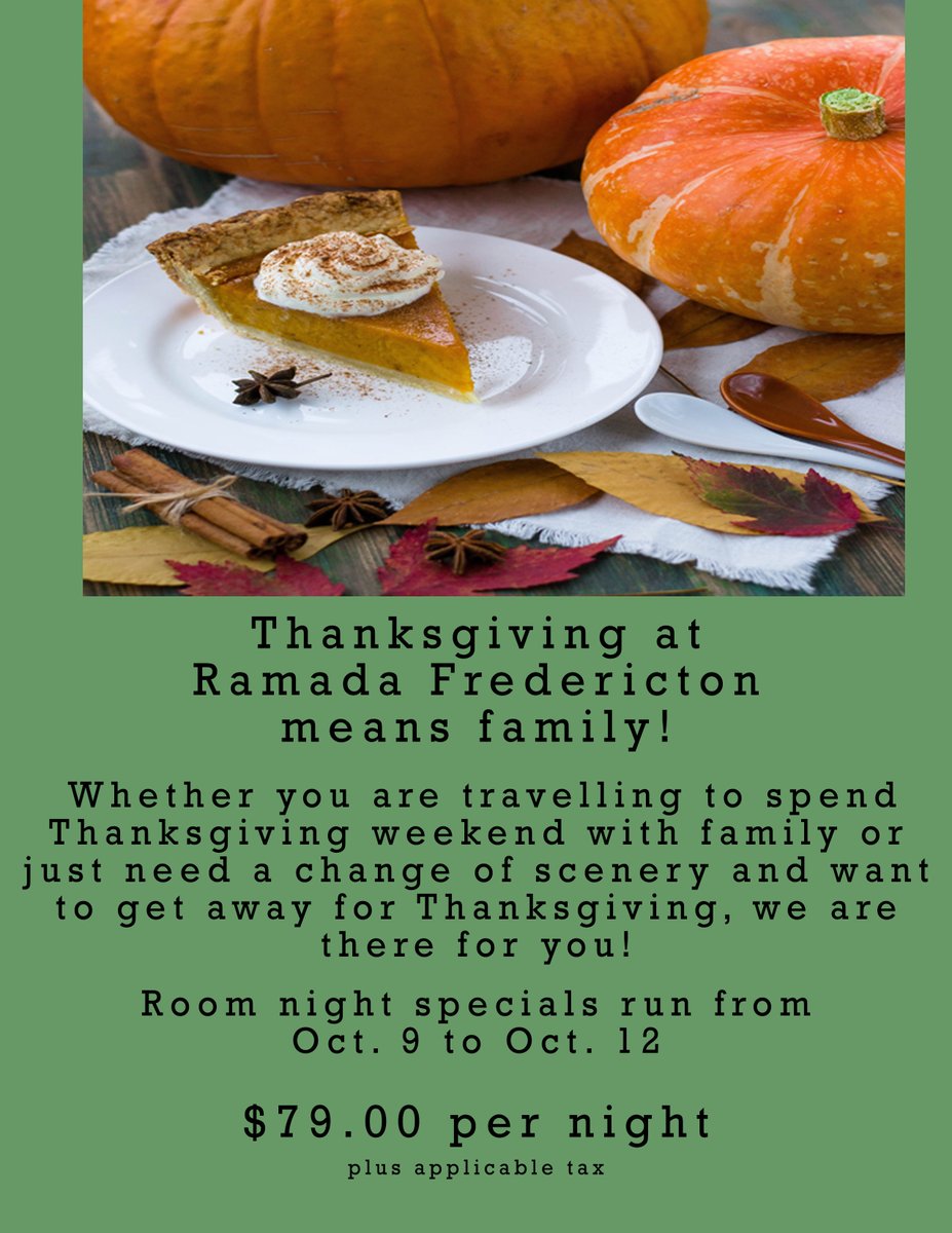 Thanksgiving plans in Fredericton??  Check this out!!