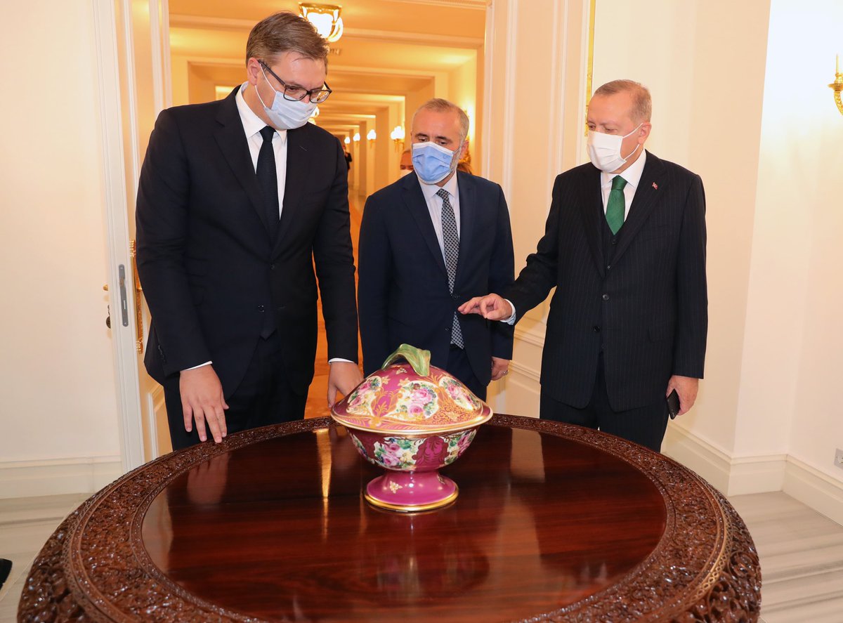 trpresidency's tweet photo. President @RTErdogan met with President Aleksandar Vucic of Serbia at Vahdettin Mansion in Istanbul. https://t.co/MCD8NYeUqF