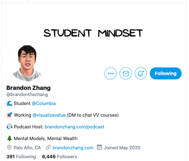 8/15 -  @brandonthezhang If there is one person who inspires and makes me feel jealous at the same time, it'll be this guy. In such a short amount of time, he connected with so many great minds. His DM is always open and you'd love having a conversation with him 