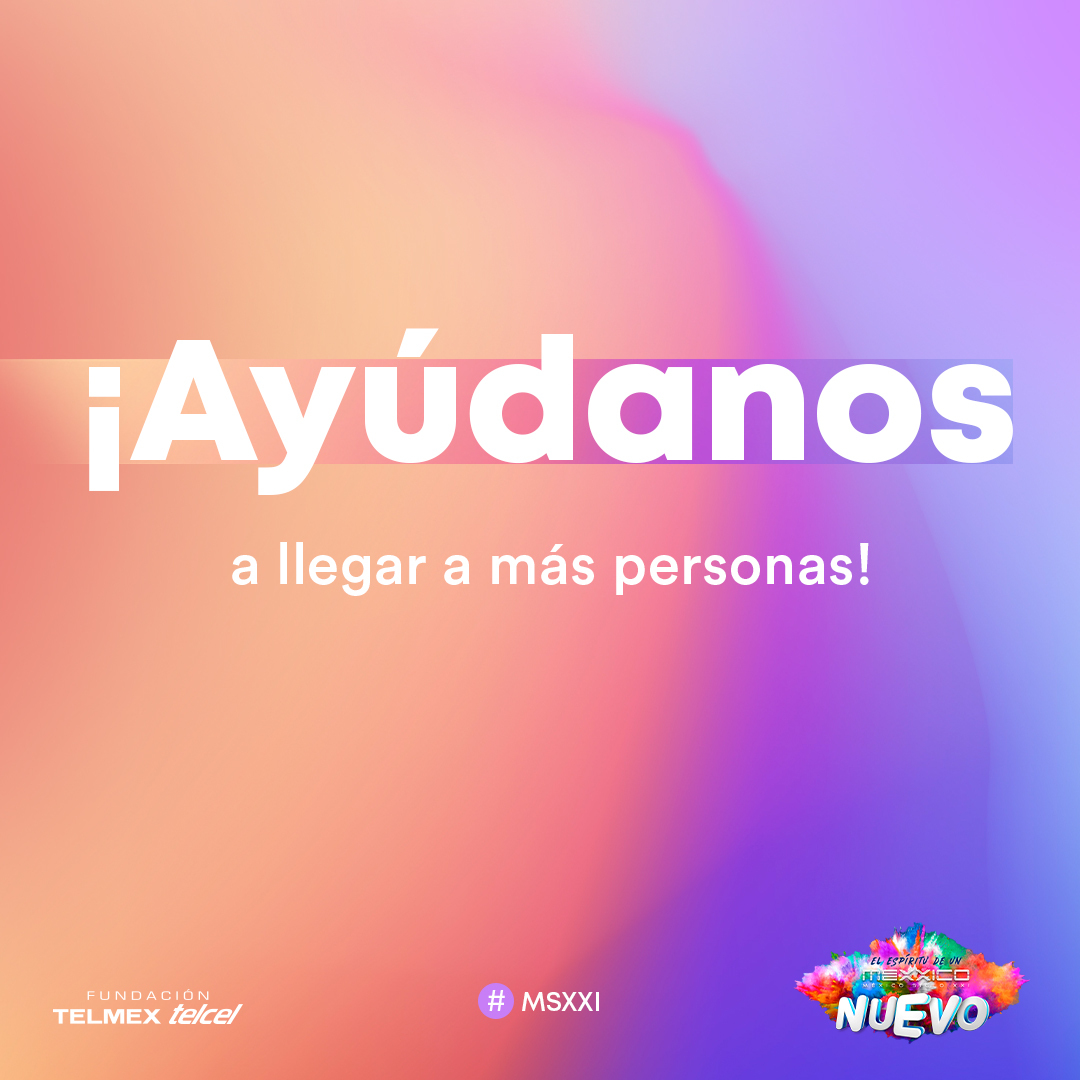 fundaciontelmex's tweet photo. El día de hoy queremos compartir #MSXXI con todo el mundo.
¡Ayúdanos a llegar a más personas!
¡Da RT para que nadie se pierda esta edición! 
Link para ver: https://t.co/zy6ktv7aFA https://t.co/Yht7tzEJVs