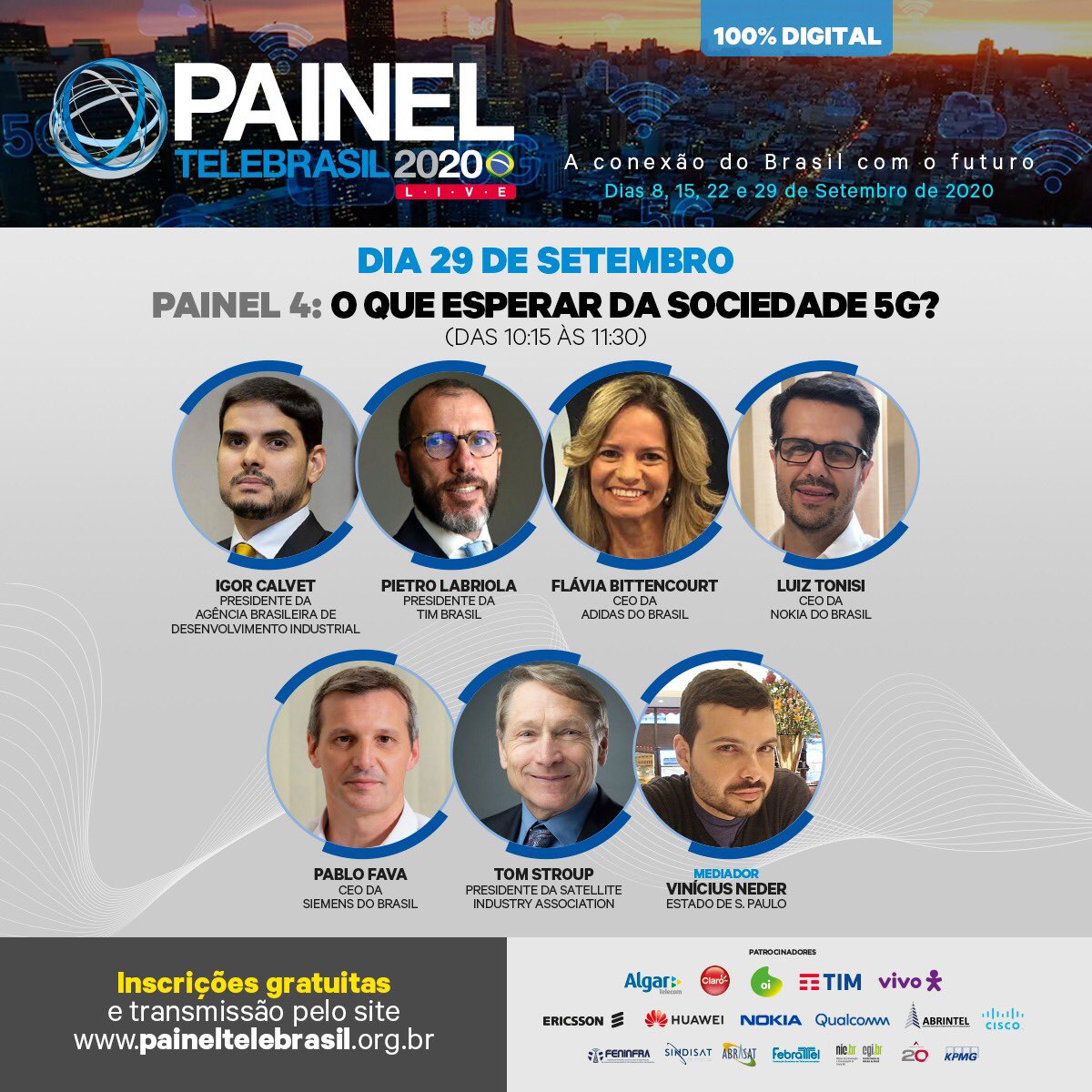 .<a href="/nokia/">Nokia</a> Our <a href="/luiztonisi/">Luiz Tonisi</a> will be speaking at #paineltelebrasil about the #5G society. Join us at paineltelebrasil.org.br/participe/ 👇