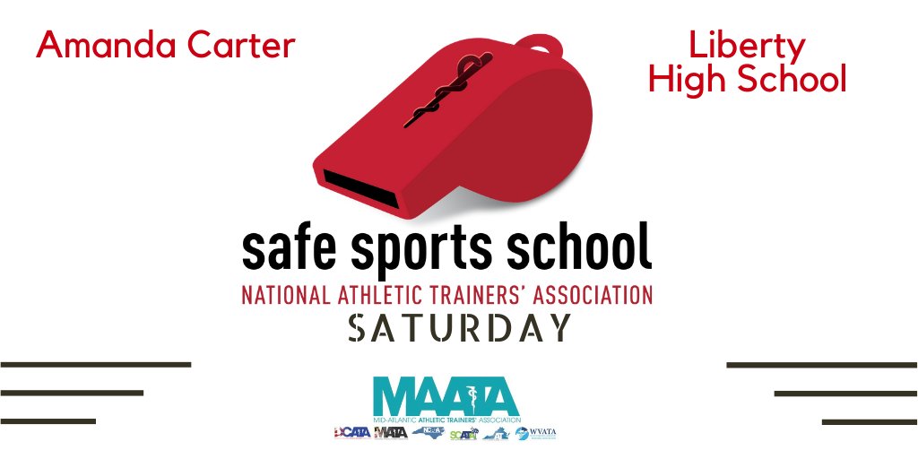 D3_MAATA's tweet photo. Congratulations to Amanda Carter the #AthleticTrainer at Liberty High School for being awarded the @NATA1950 Safe Sport School Award again! #WayToBeGreAT #D3SSSWinner #StudentAthleteSafety 
@VATAPR @LHSEAGLESVA @LHSADDept https://t.co/0vC7ITholX